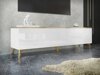TV-meubel Comfivo 491 (Wit + Glanzend wit)