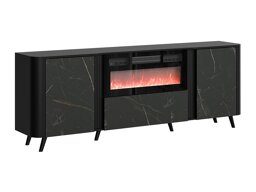 Dressoir Modus I (Zwart + Zwart marmer)