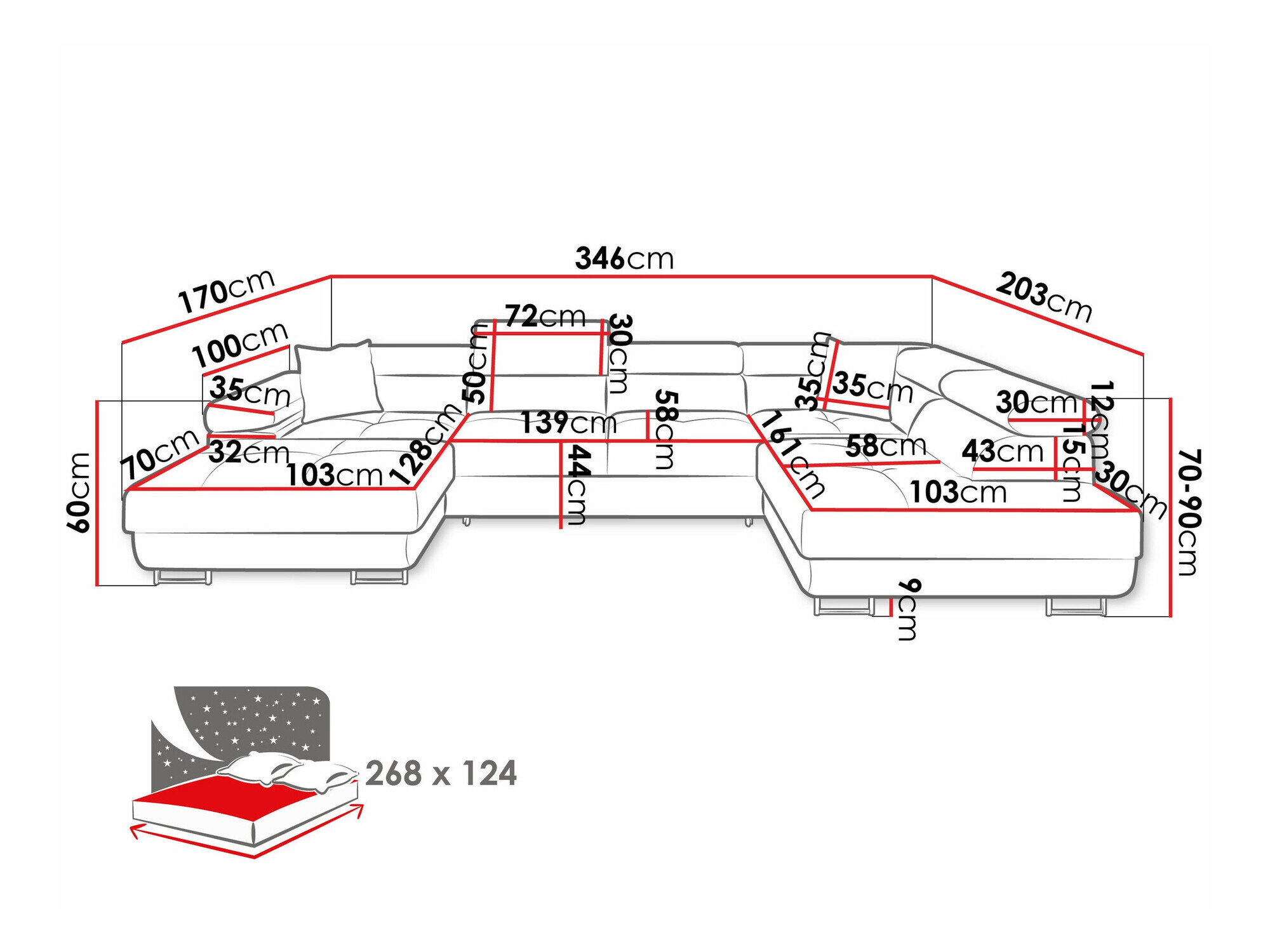 Hjørnesofa Comfivo Eliferu 103 (Wave 05)