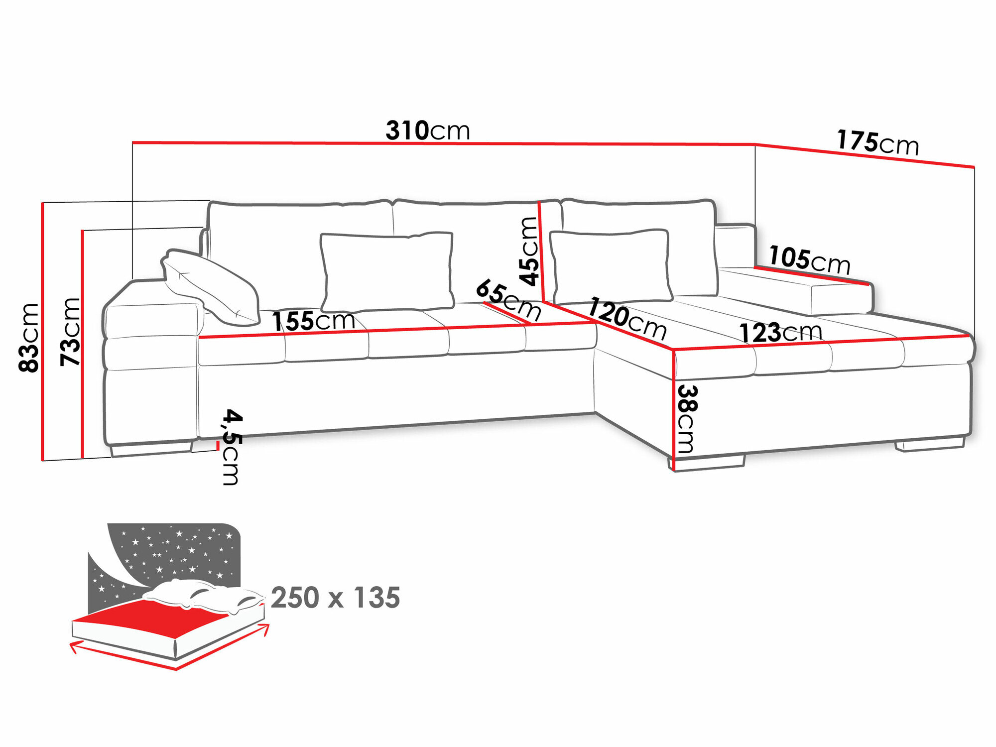 Hjørnesofa Comfivo Olivetum II (Wave 05)