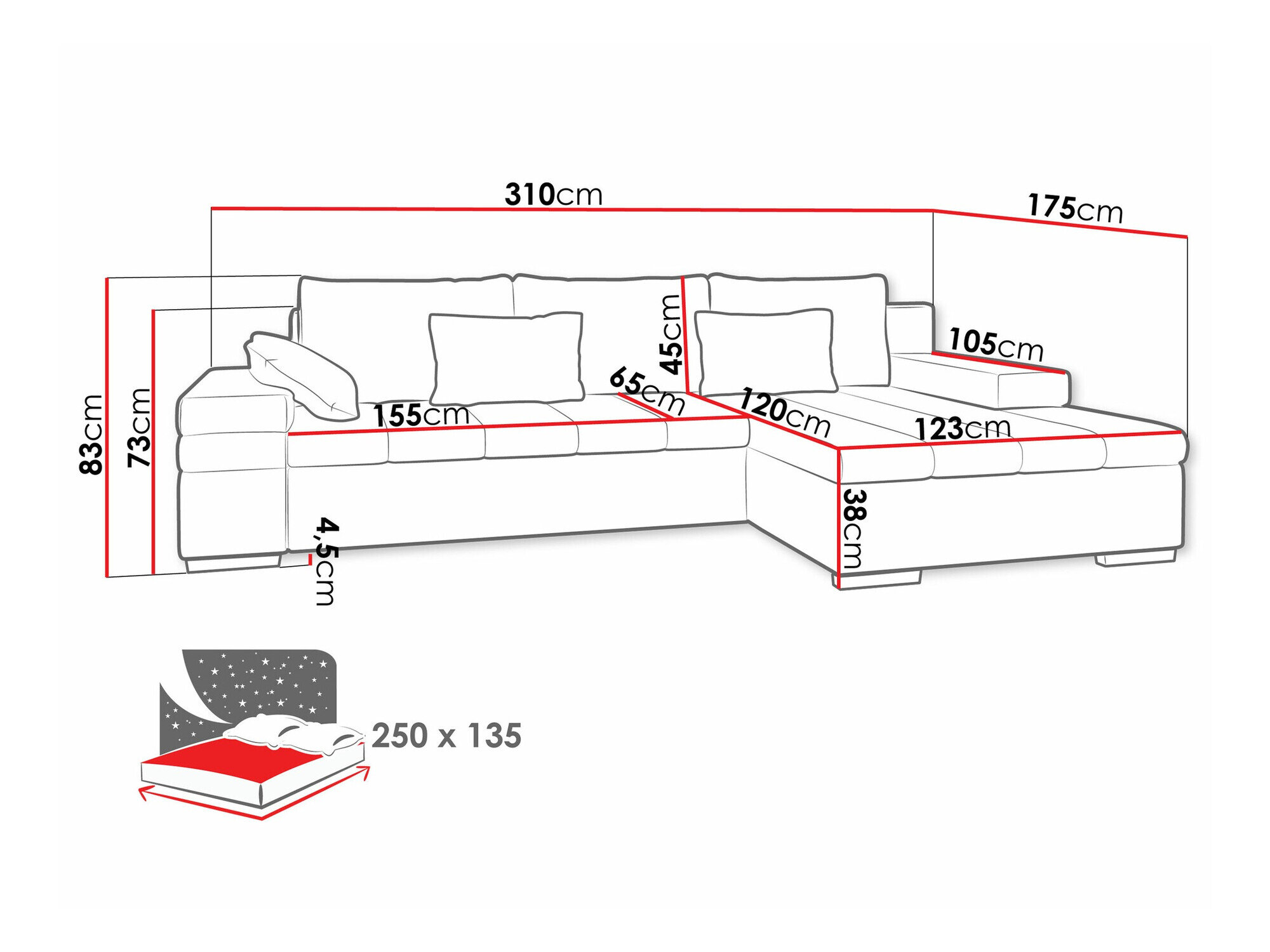 Hjørnesofa Comfivo Olivetum II (Wave 05)