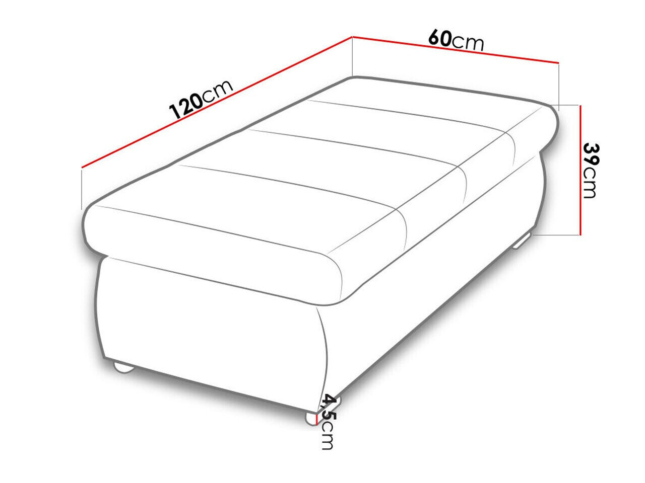 Polstret bænk Comfivo Olivetum I (Wave 05)