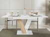 Tafel Musus (Glanzend wit + Sonoma eik)
