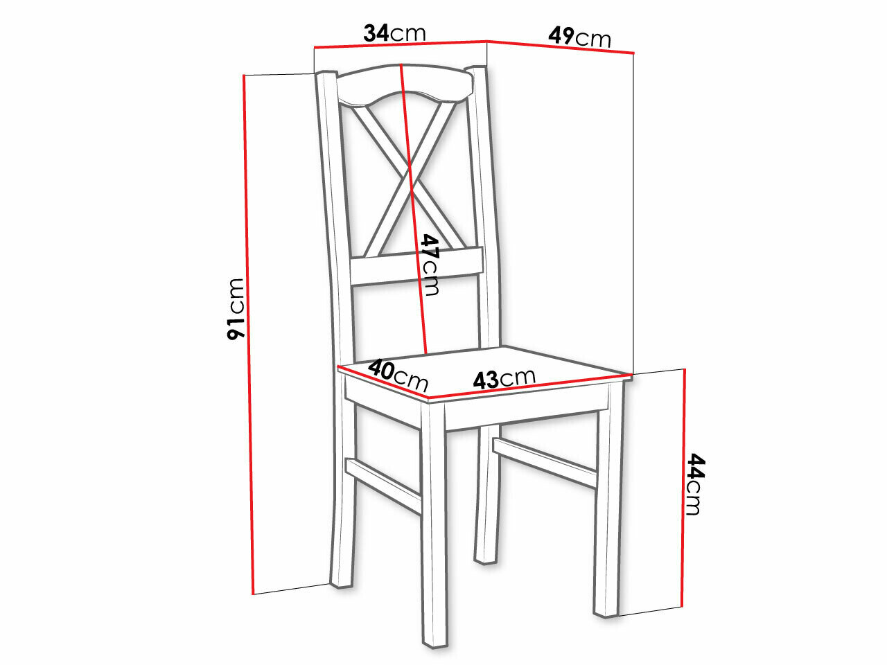 Stol Victorville 138 (Sort)