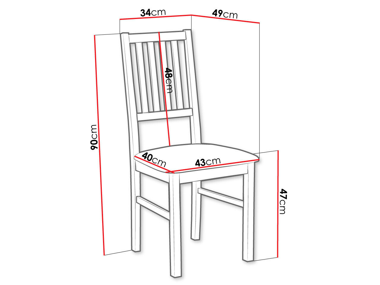 Stol Victorville 170 (Hvid)