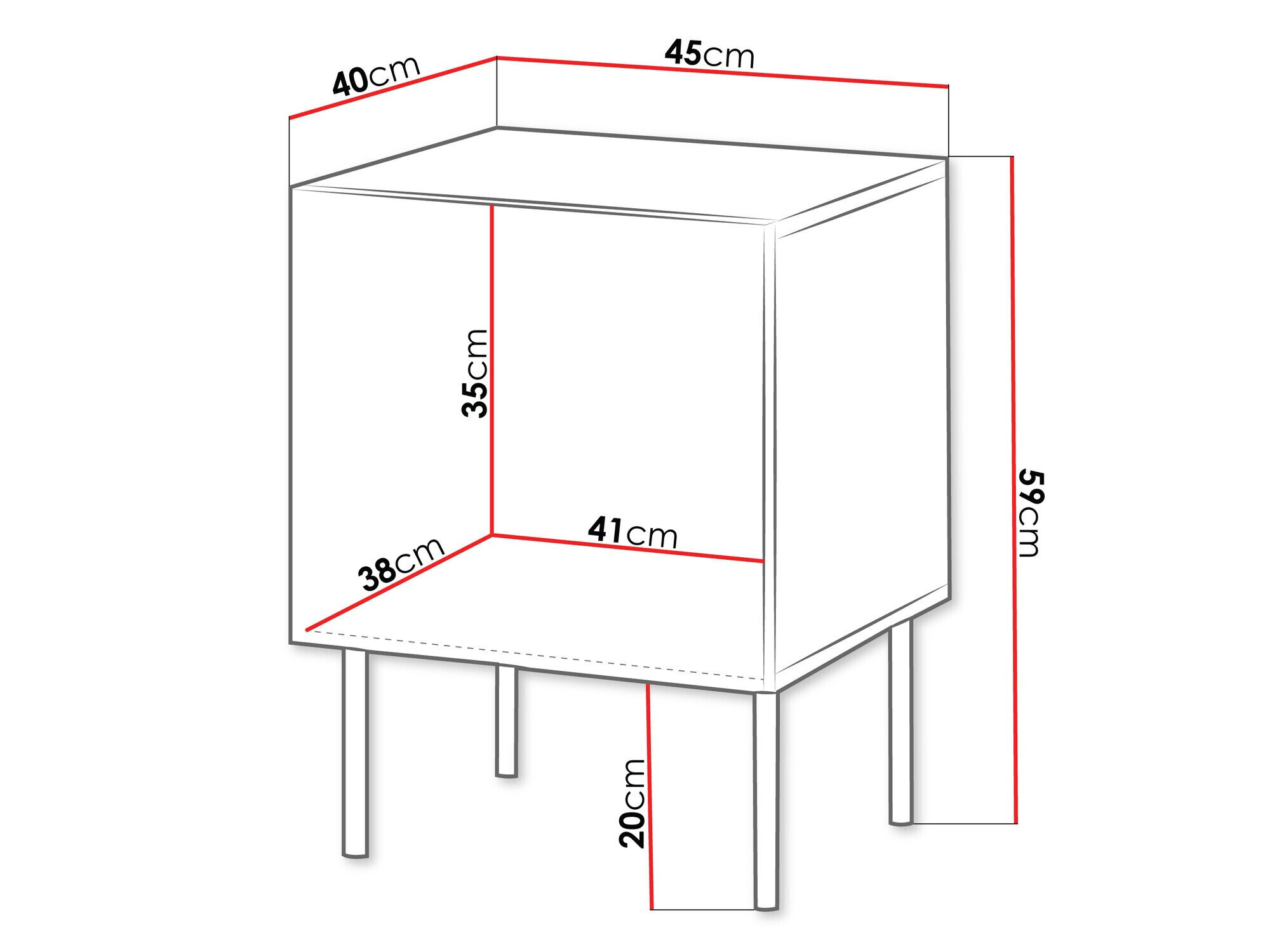 Natbordssæt Evavese 104 (Sort)
