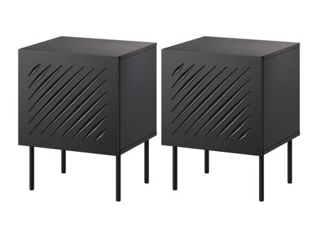 Conjunto de mesitas de noche Tolfelo 104 (Negro)