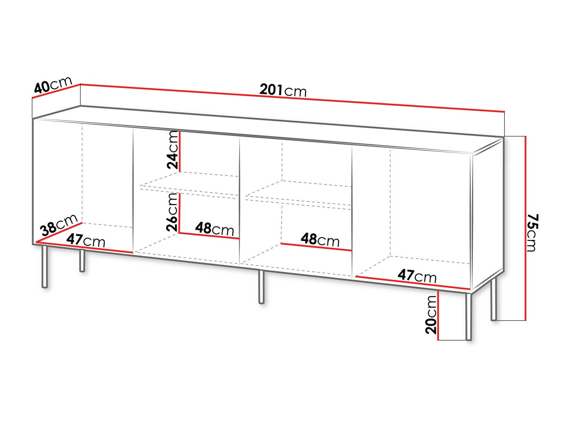 Skænk Tolfelo 101 (Beige)