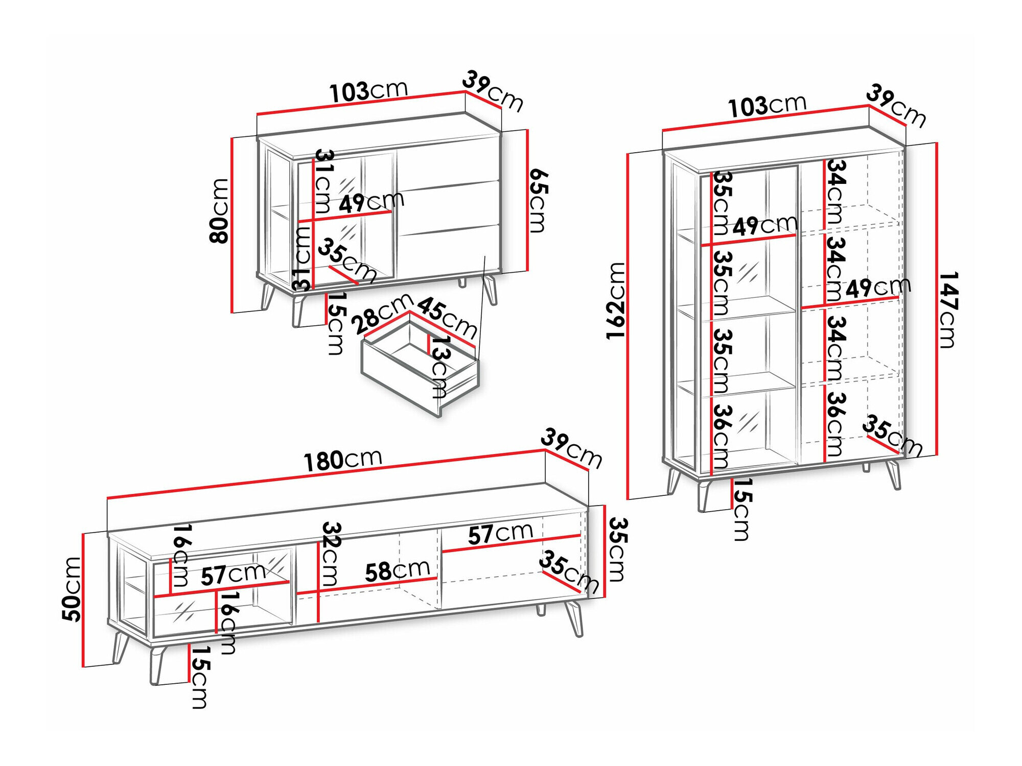 Stuemøbelsæt Salcira 104