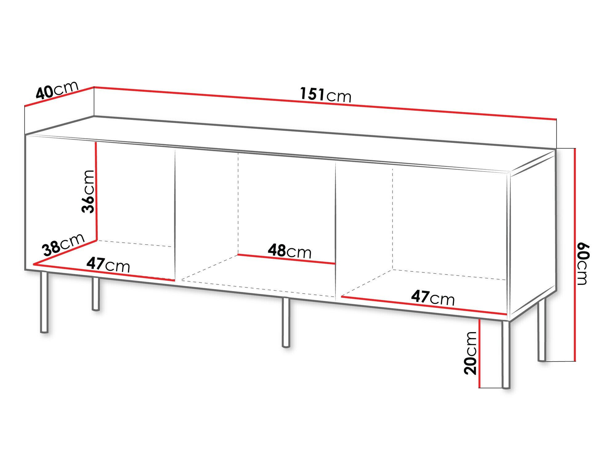 TV-meubel Tolfelo 102 (Beige)