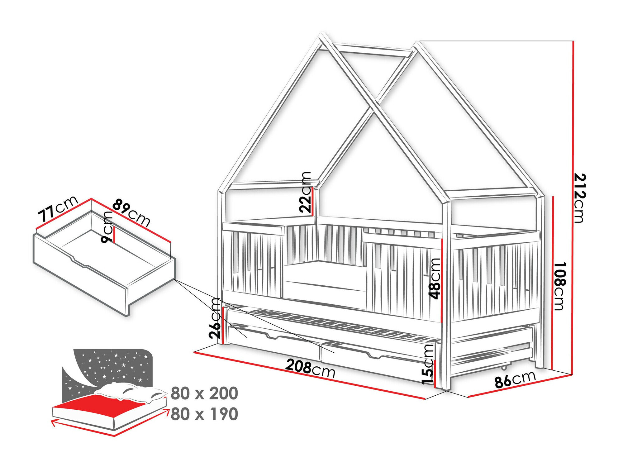Seng Vista 115 (Fyrretræ)