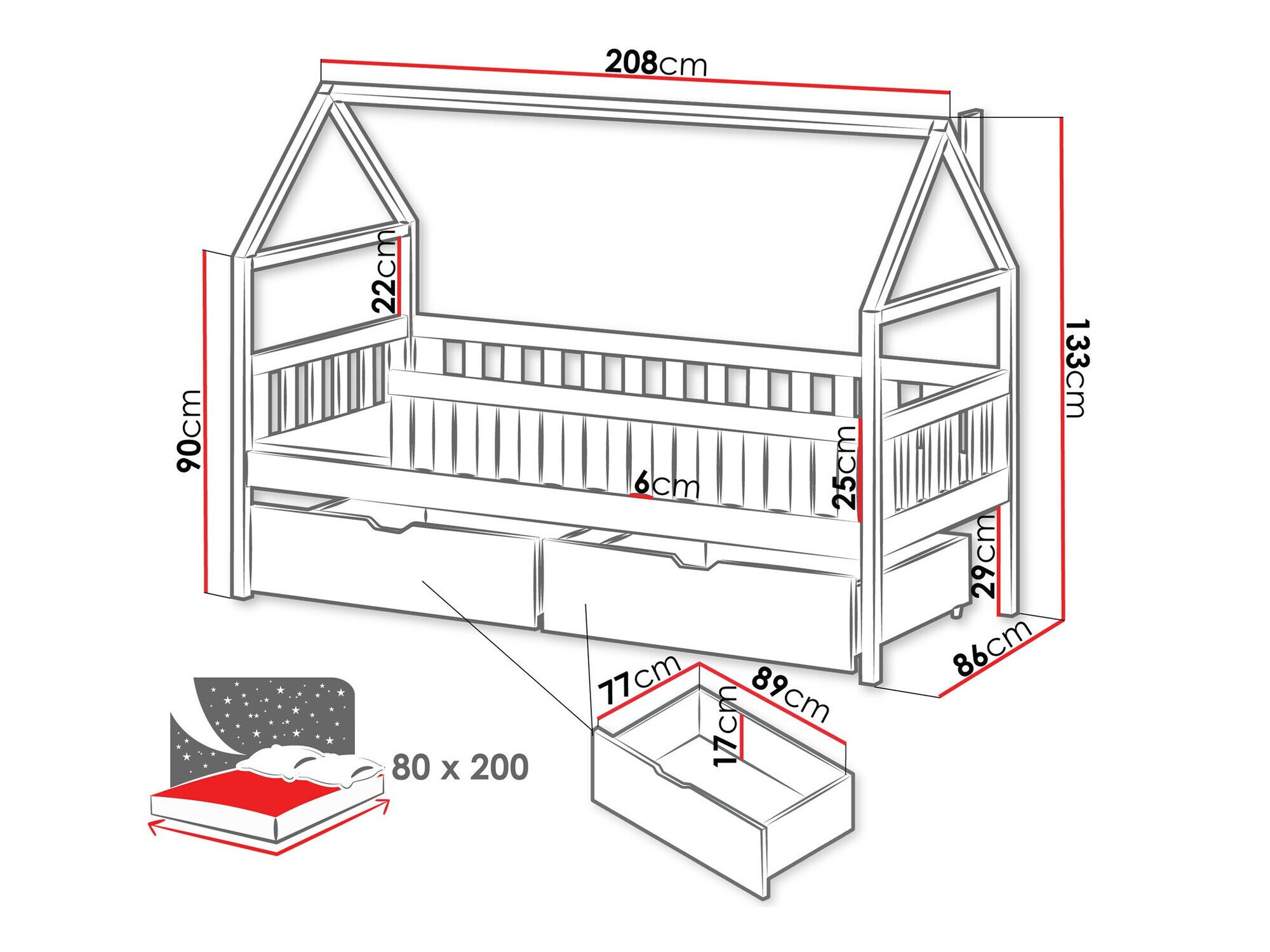 Seng Vista 116 (Fyrretræ)