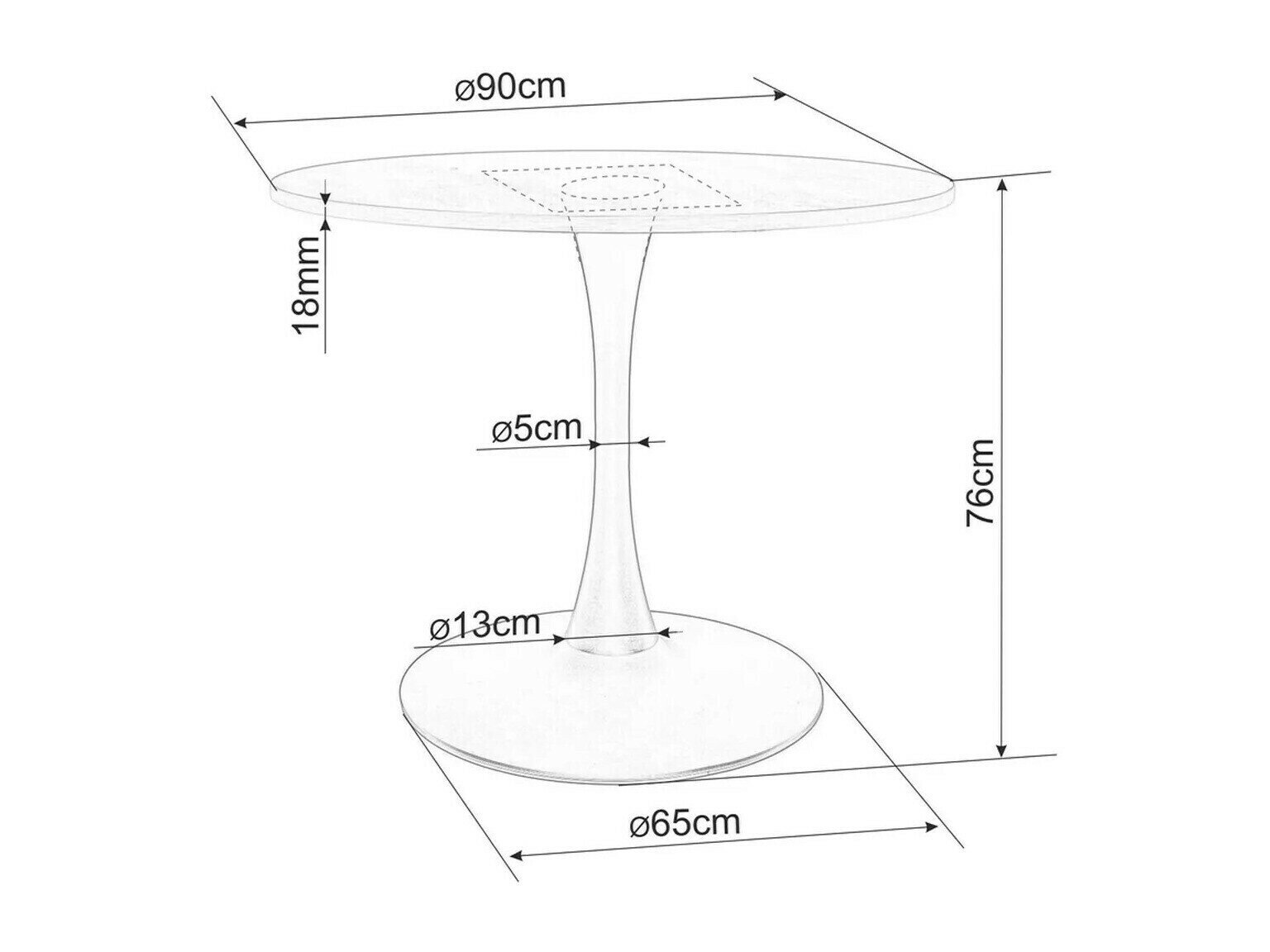 Bord Detroit 516 (Valnød)