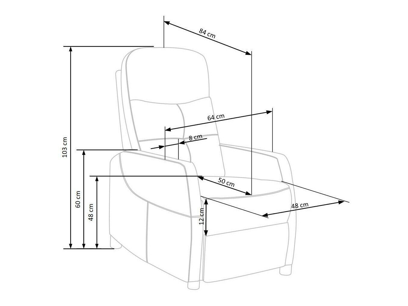 Hvilestol Houston 992 (Appelsin)