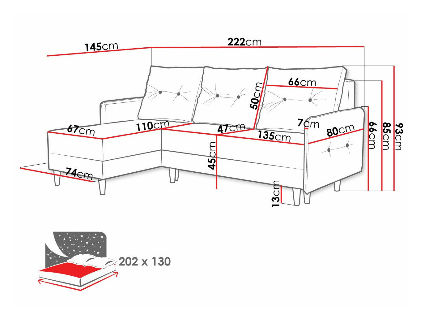 Sarokkanapé Muncie 101 (Lux 29)
