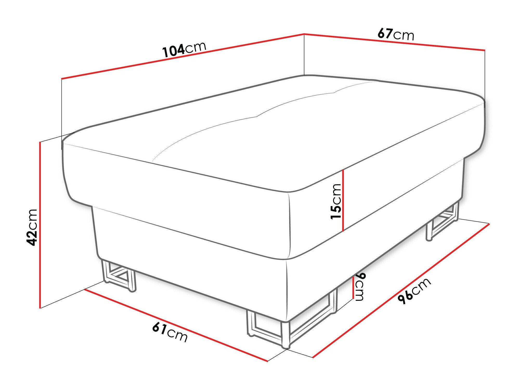 Polstret bænk Comfivo 238 (Manila 18)