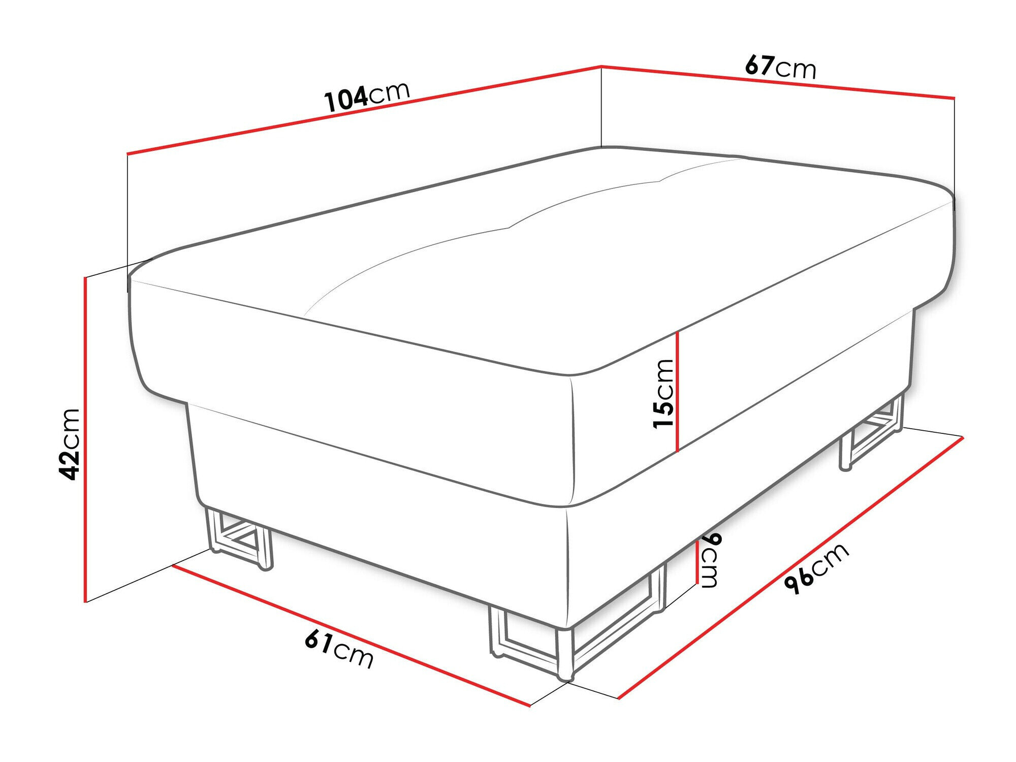 Polstret bænk Comfivo 238 (Manila 26)