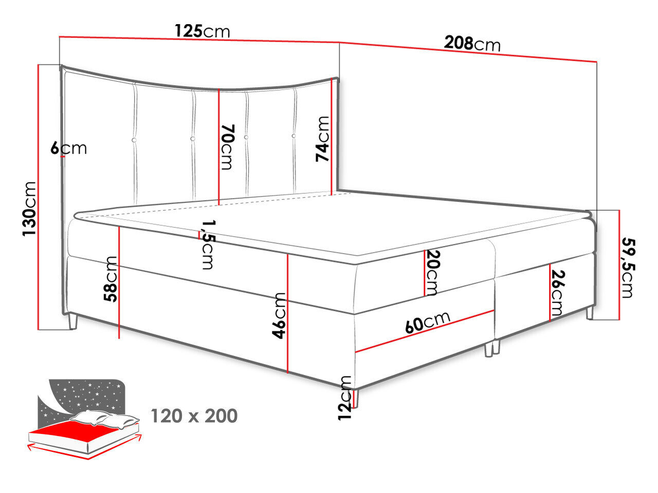 Boxspring Fons I (Fresh 37)