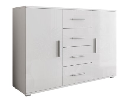 Ladekast Charlotte 118 (Wit + Glanzend wit)