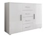 Ladekast Charlotte 118 (Wit + Glanzend wit)