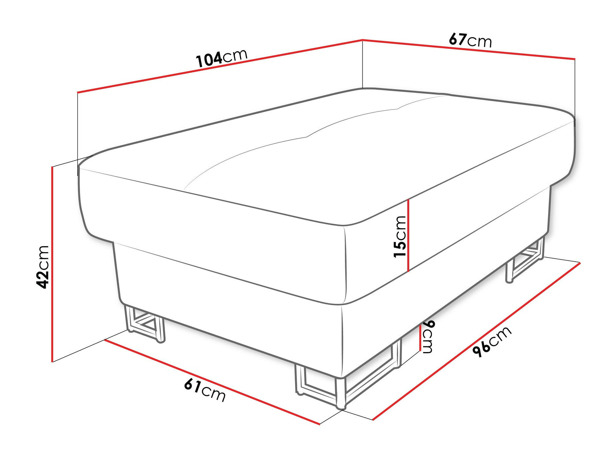 Polstret bænk Comfivo 238 (Lux 05)