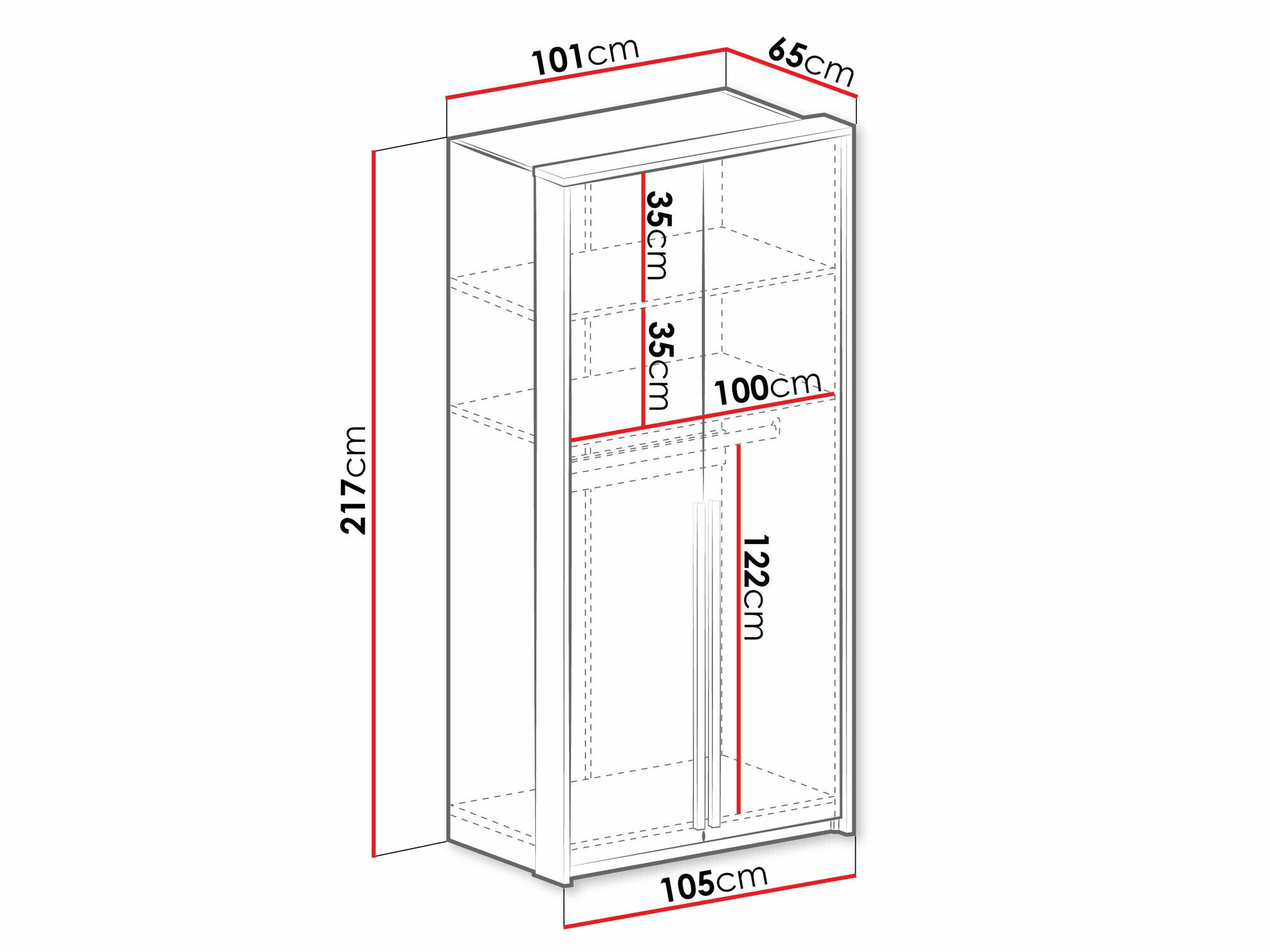 Garderobeskab Calcalo 100 (Grøn)