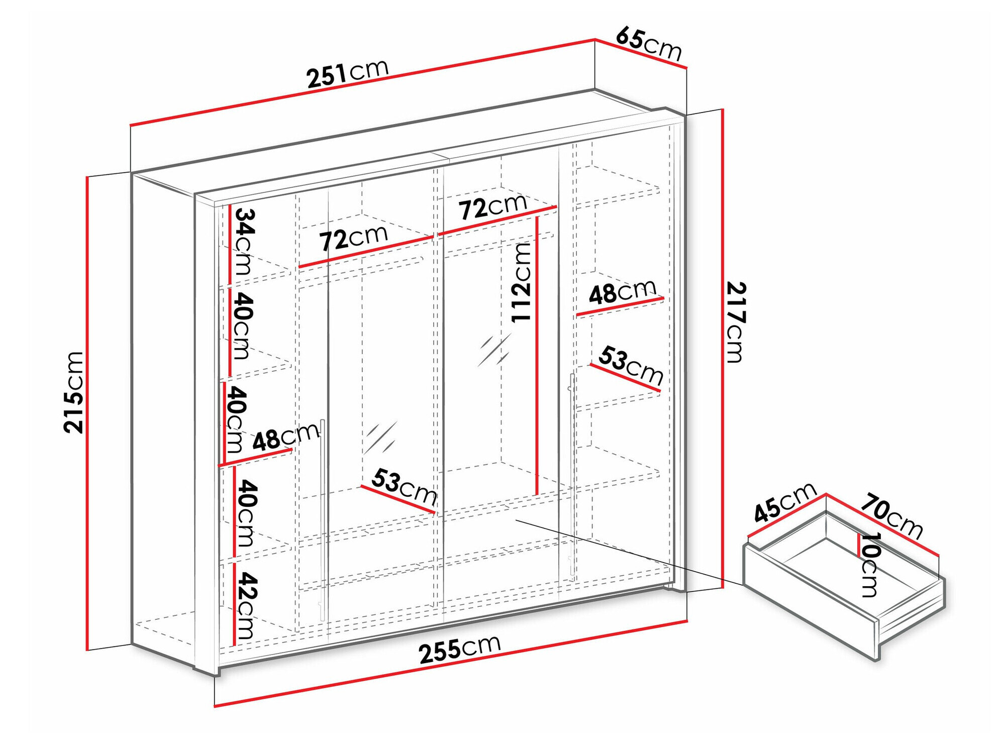 Garderobeskab Honolulu 121 (Lava)
