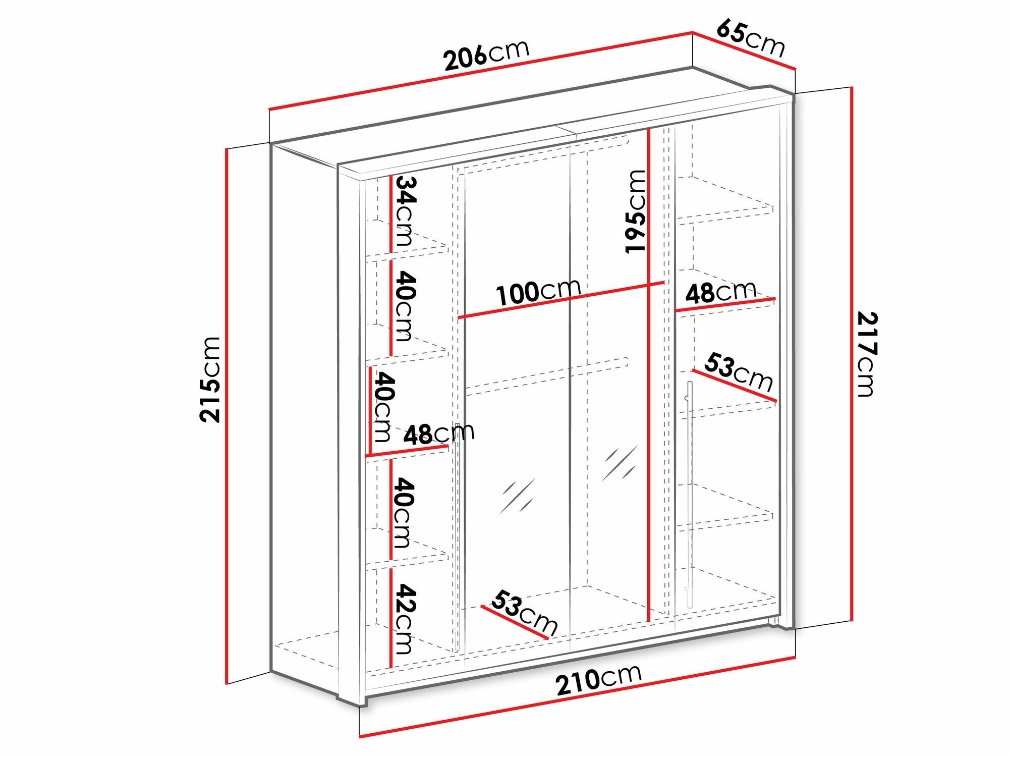 Garderobeskab Honolulu 237 (Hvid)