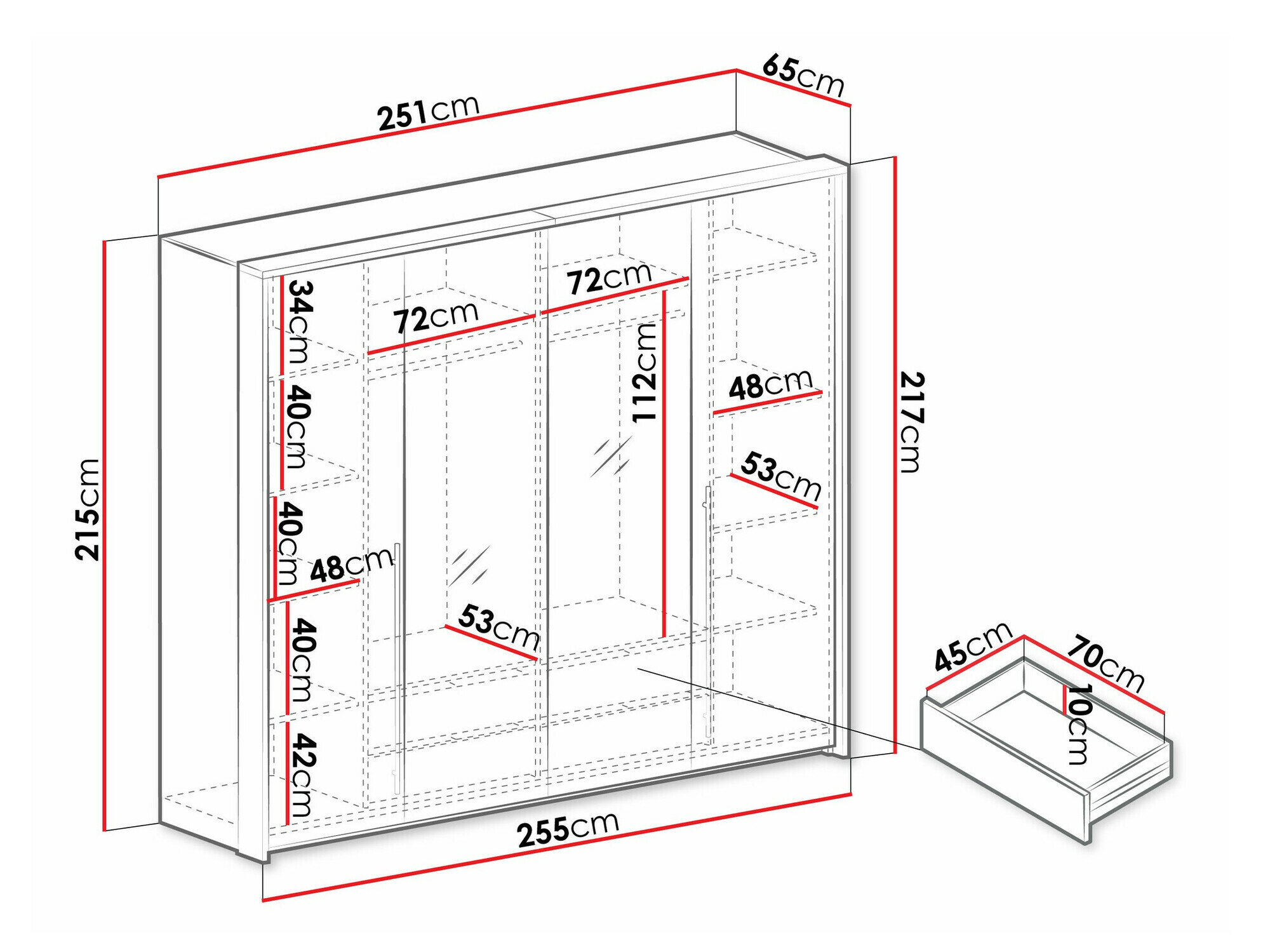 Garderobeskab Honolulu 240