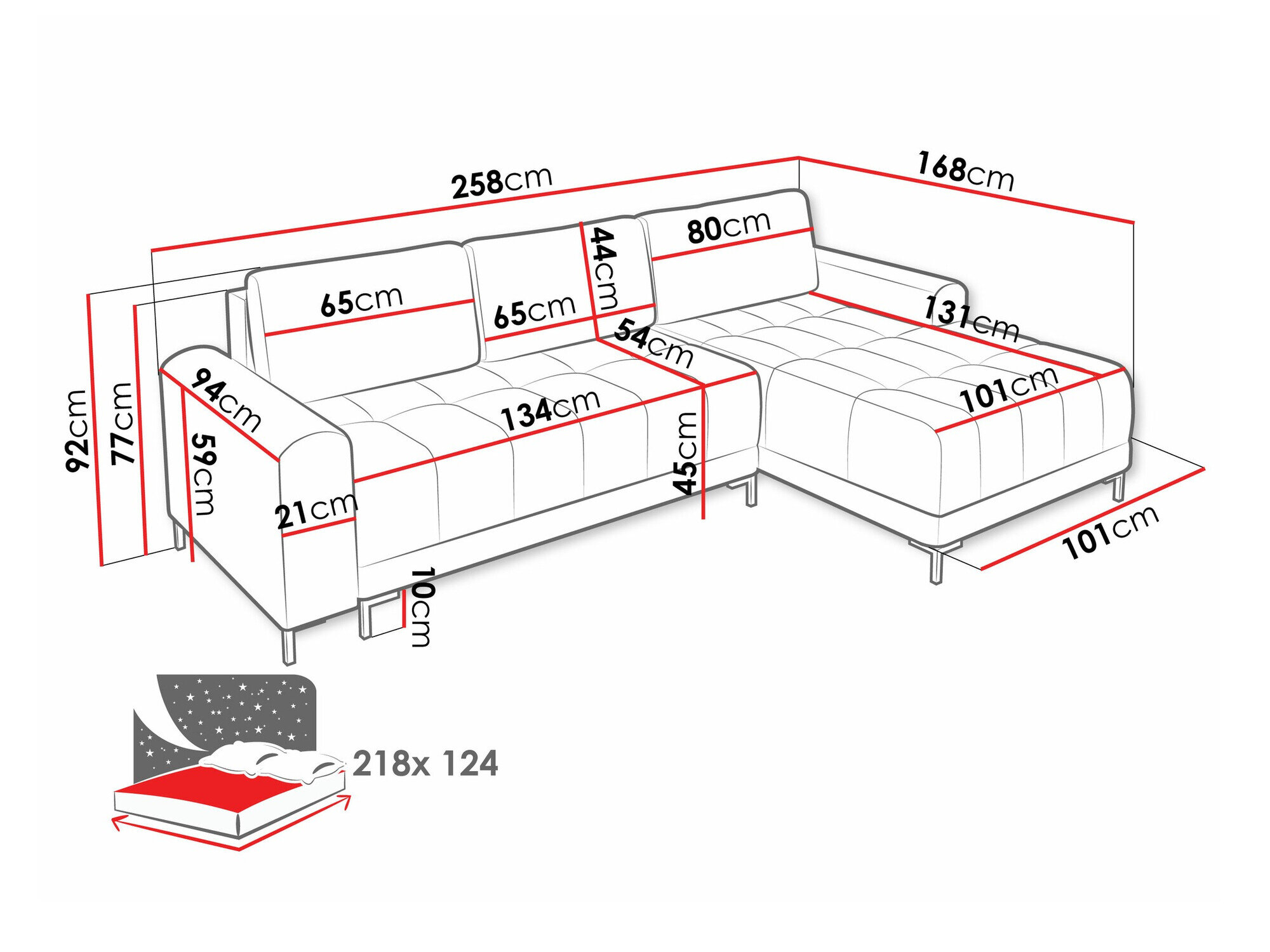 Hjørnesofa Stonecrest 100 (Velo 621)