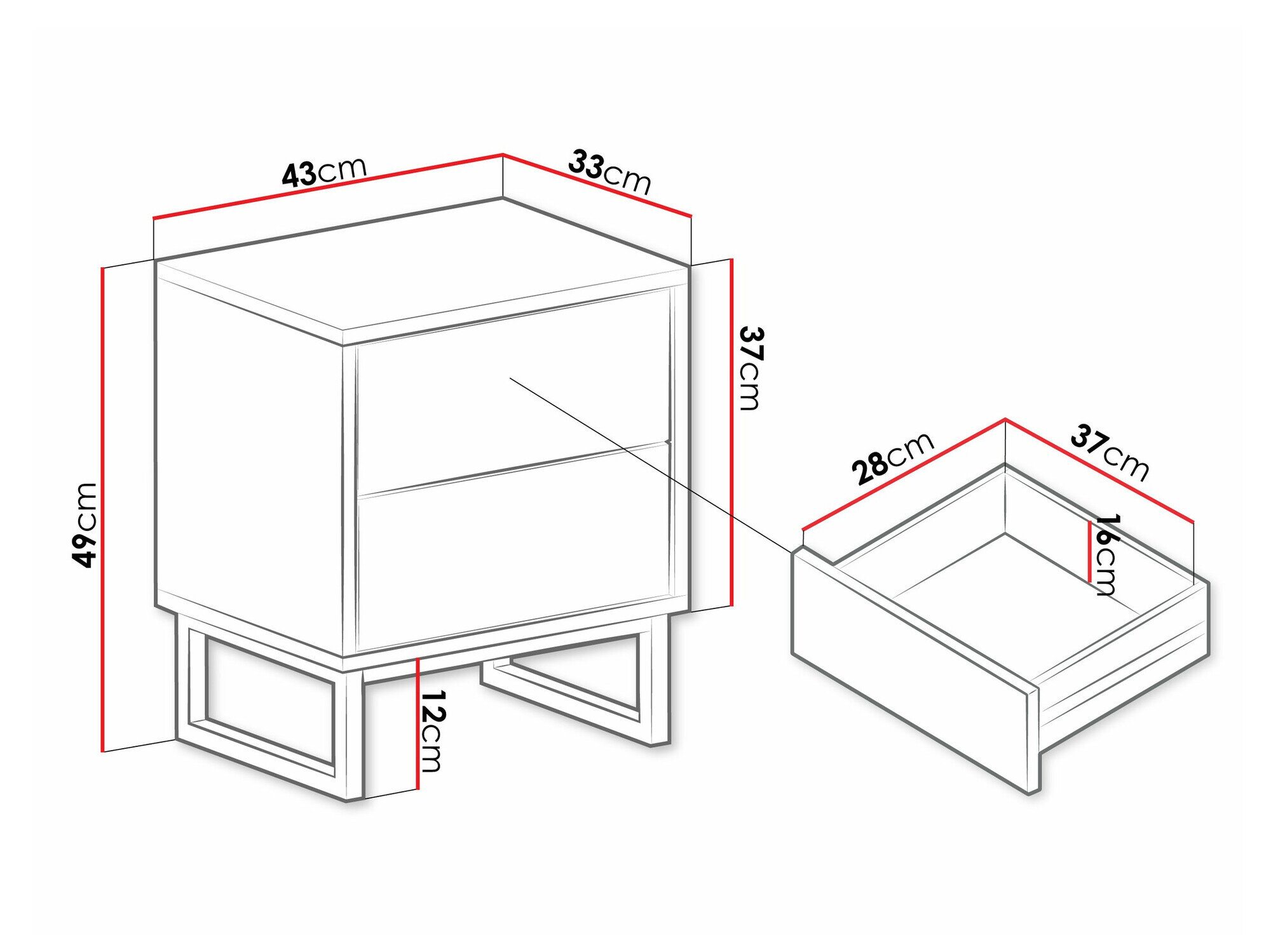 Sengebord Calcalo 104 (Beige)