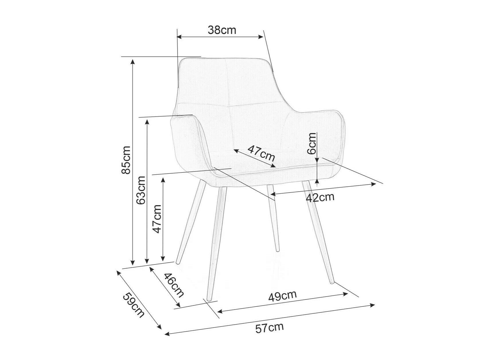 Stol Detroit 578 (Grå)