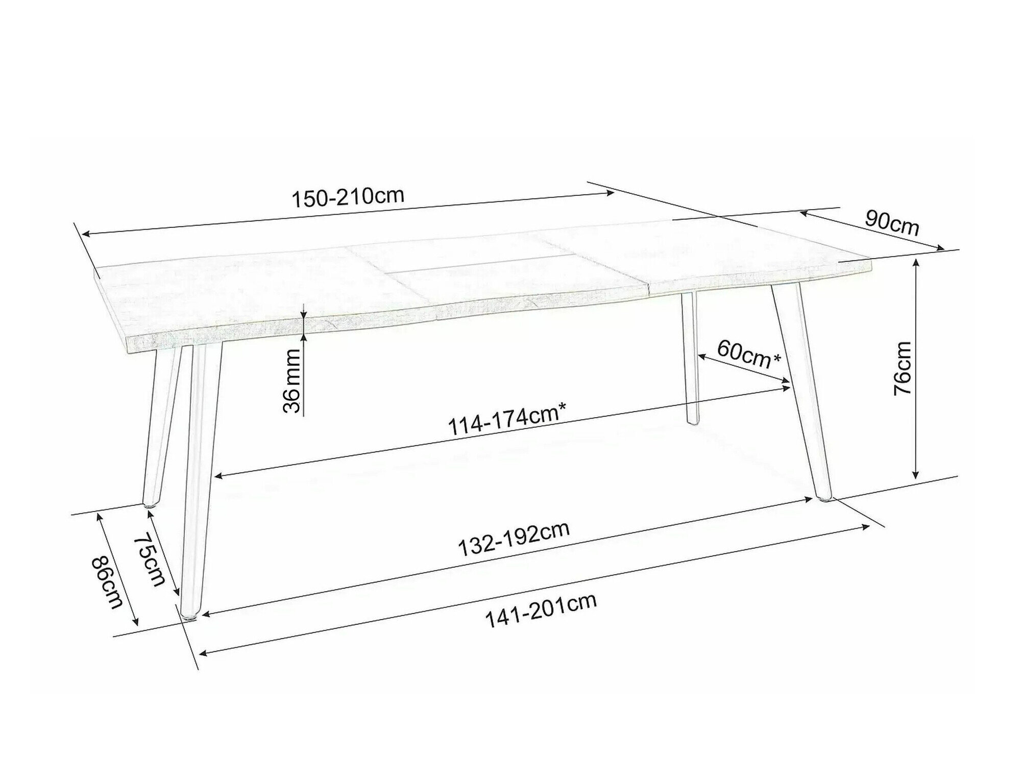 Bord Detroit 584 (Artisan eg)