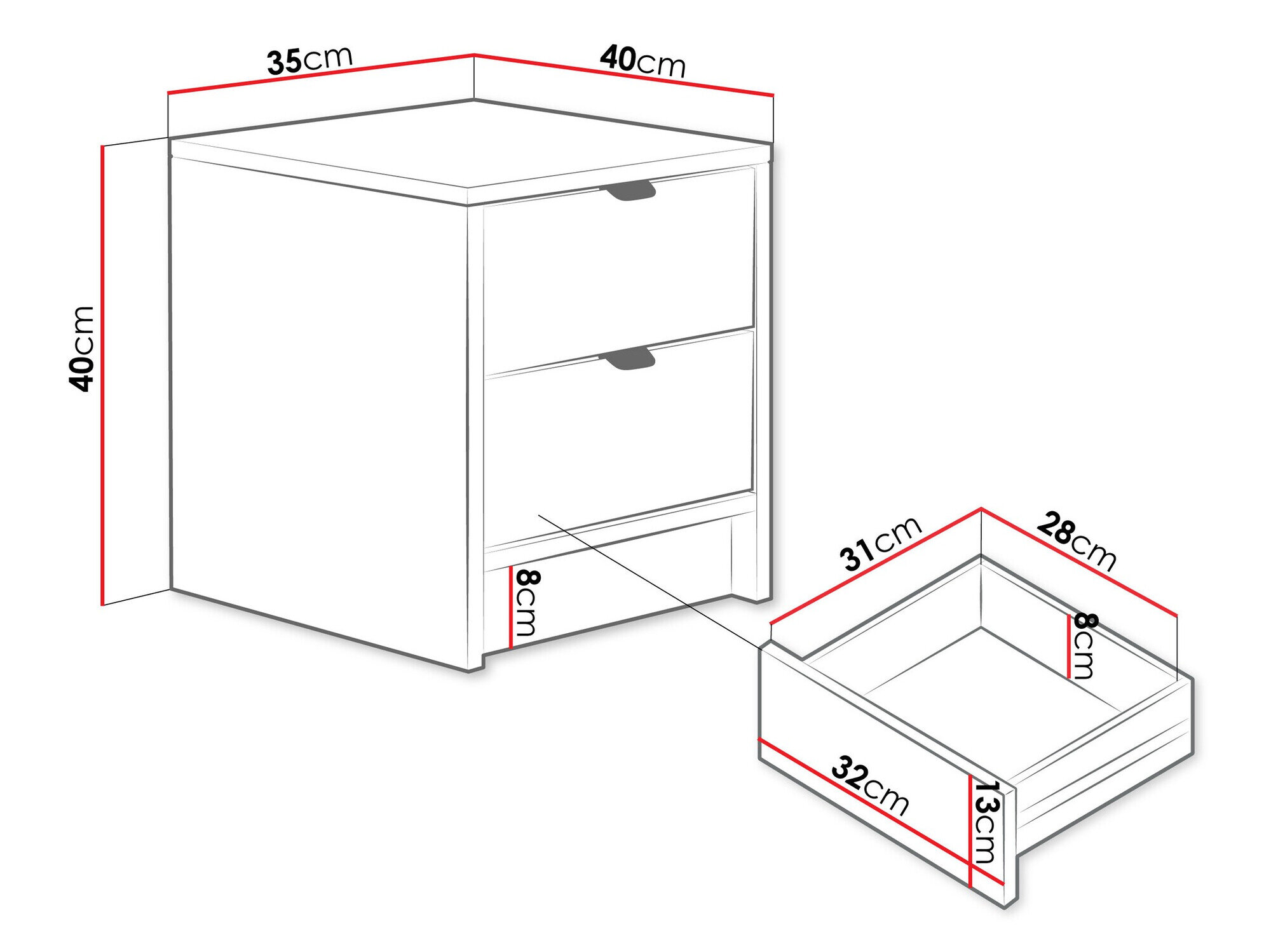 Sengebord Comfivo Papilio (Beige)