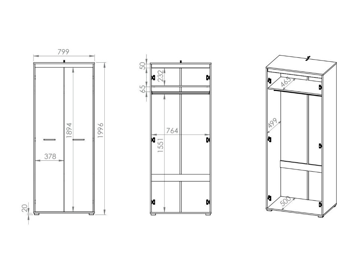 Garderobeskab Calvere 101