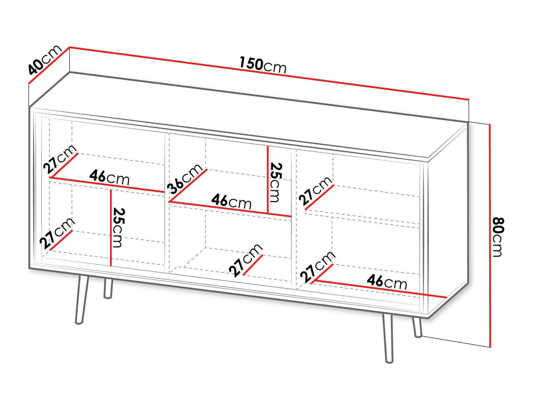 Skænk Providence 190 (Grafit)