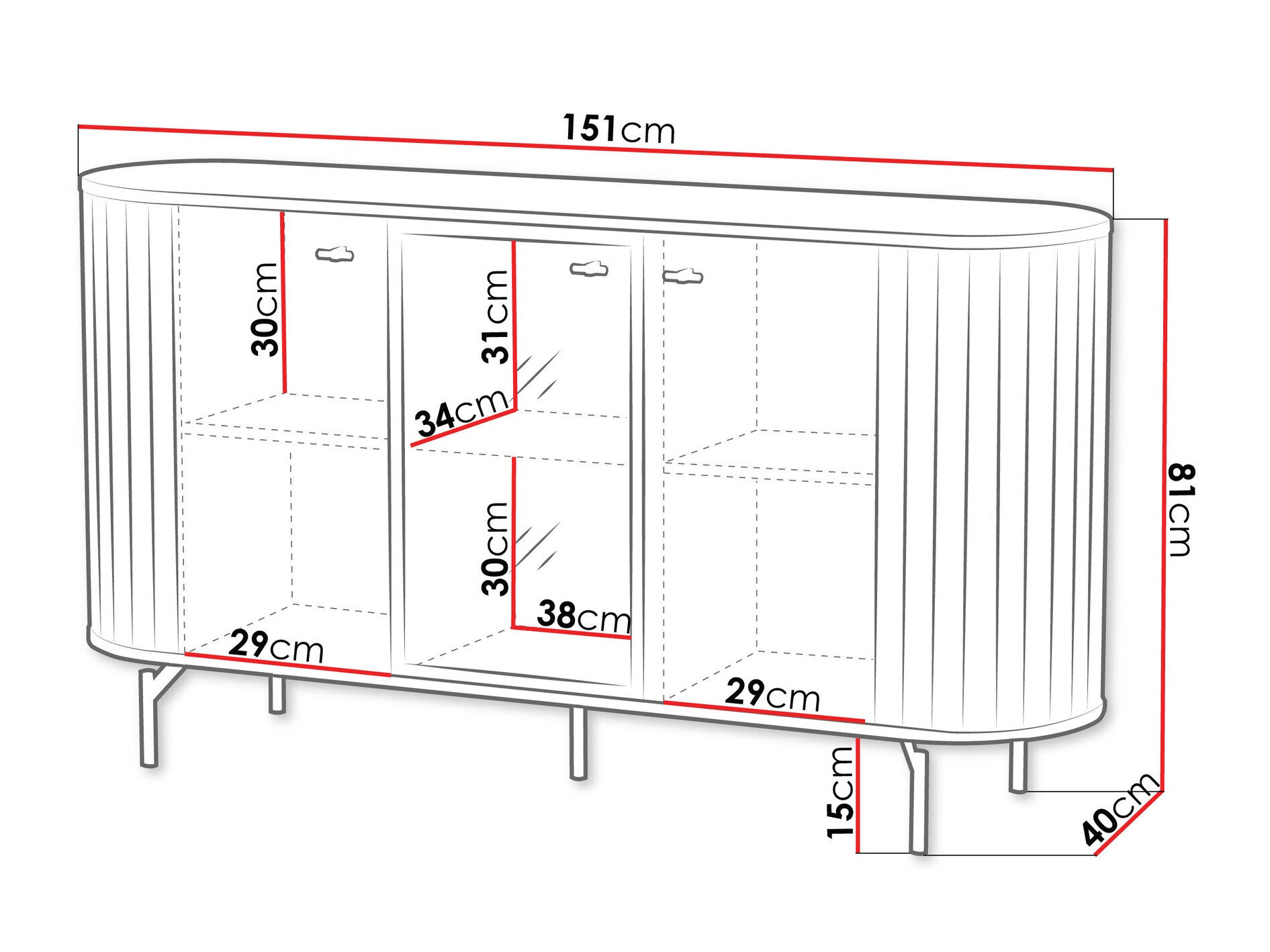 Buffet Novmono 102 (Noir)