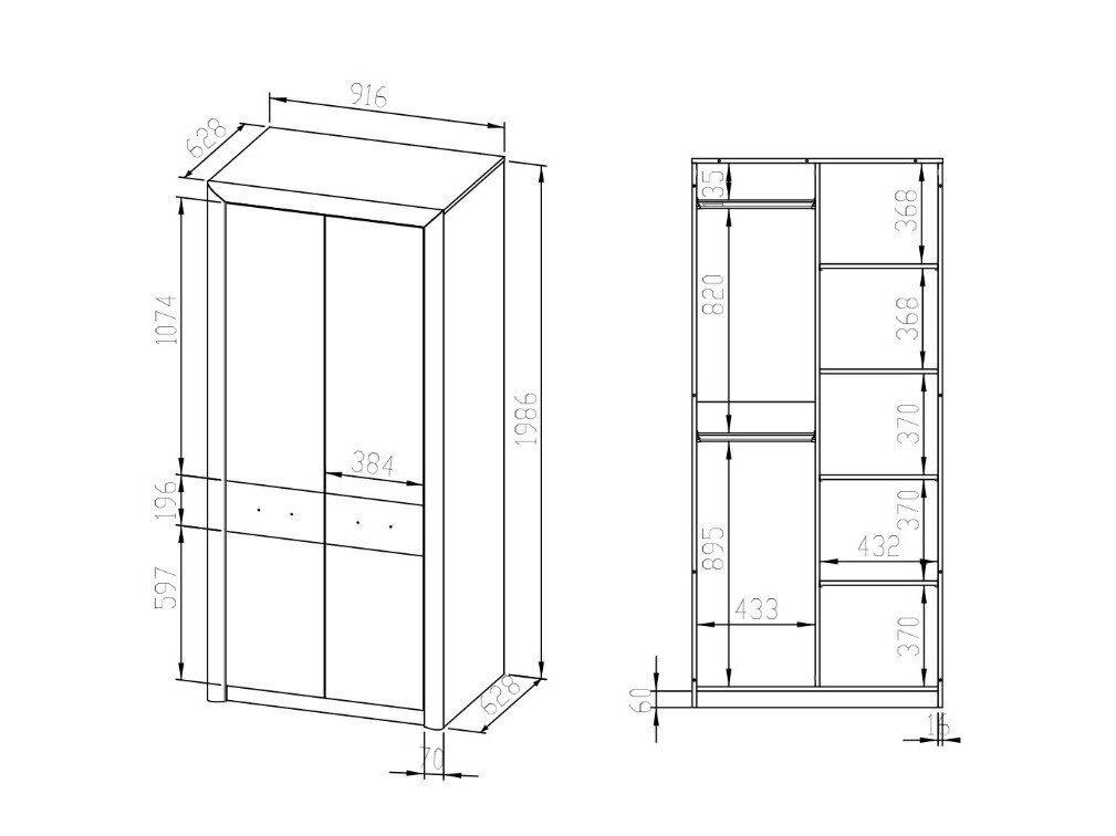 Garderobeskab Tivmori 100