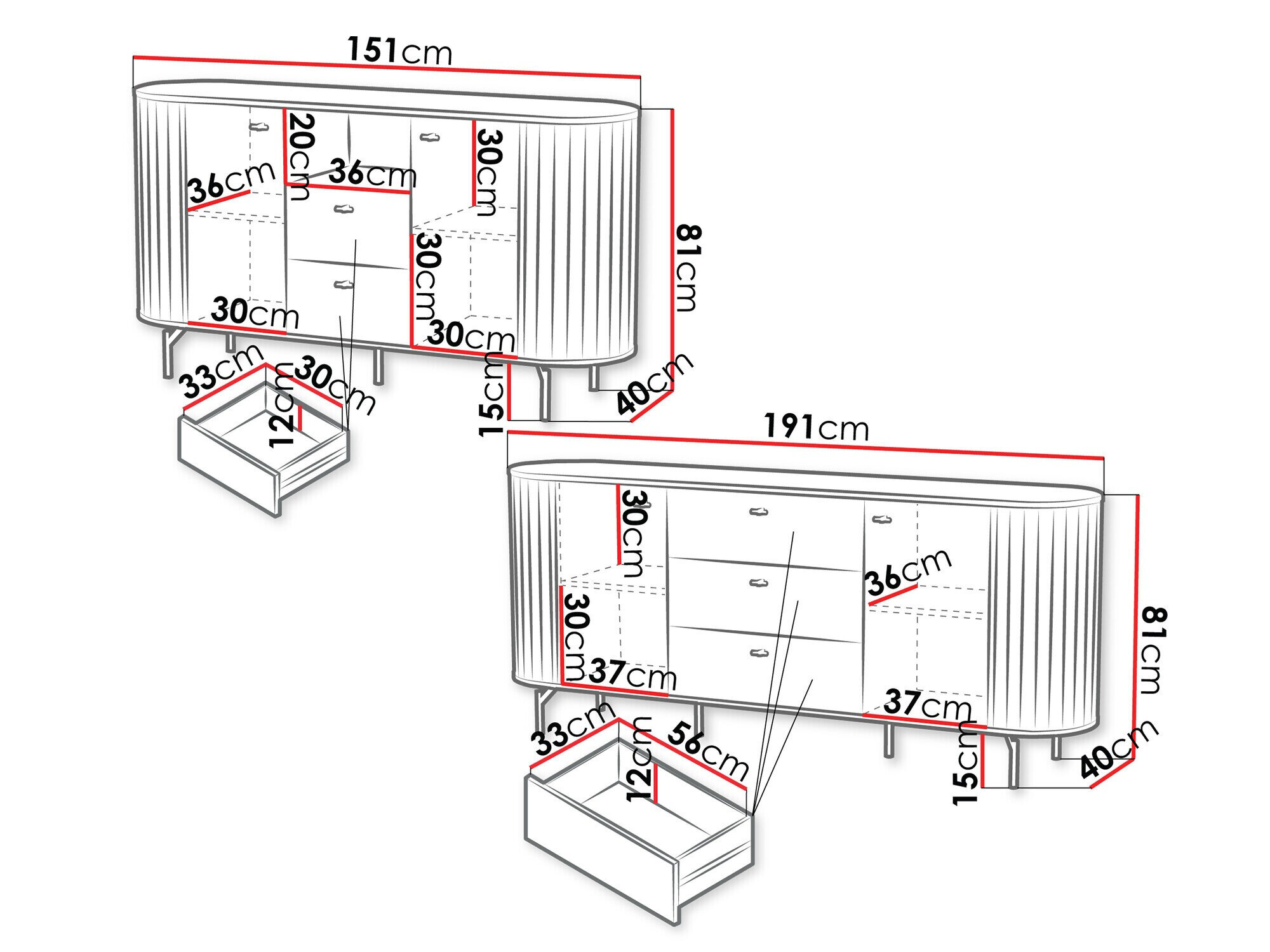 Stuemøbelsæt Novmono 110 (Sort)