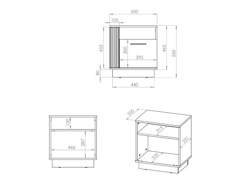 Table de chevet Livluo 109