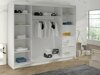 Kledingkast Closico Durion I (Wit + Zwart)