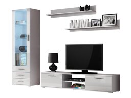 Ensemble de salon Tornola 107 (Blanc + Blanc brillant)