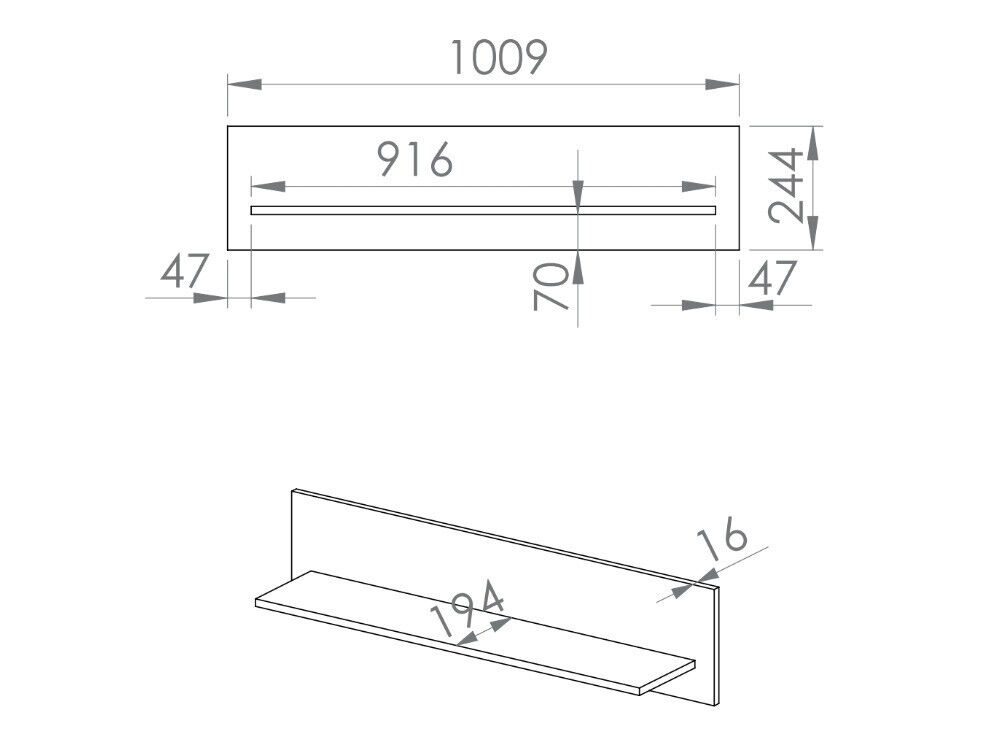 Estantería de pared Orlviro 109