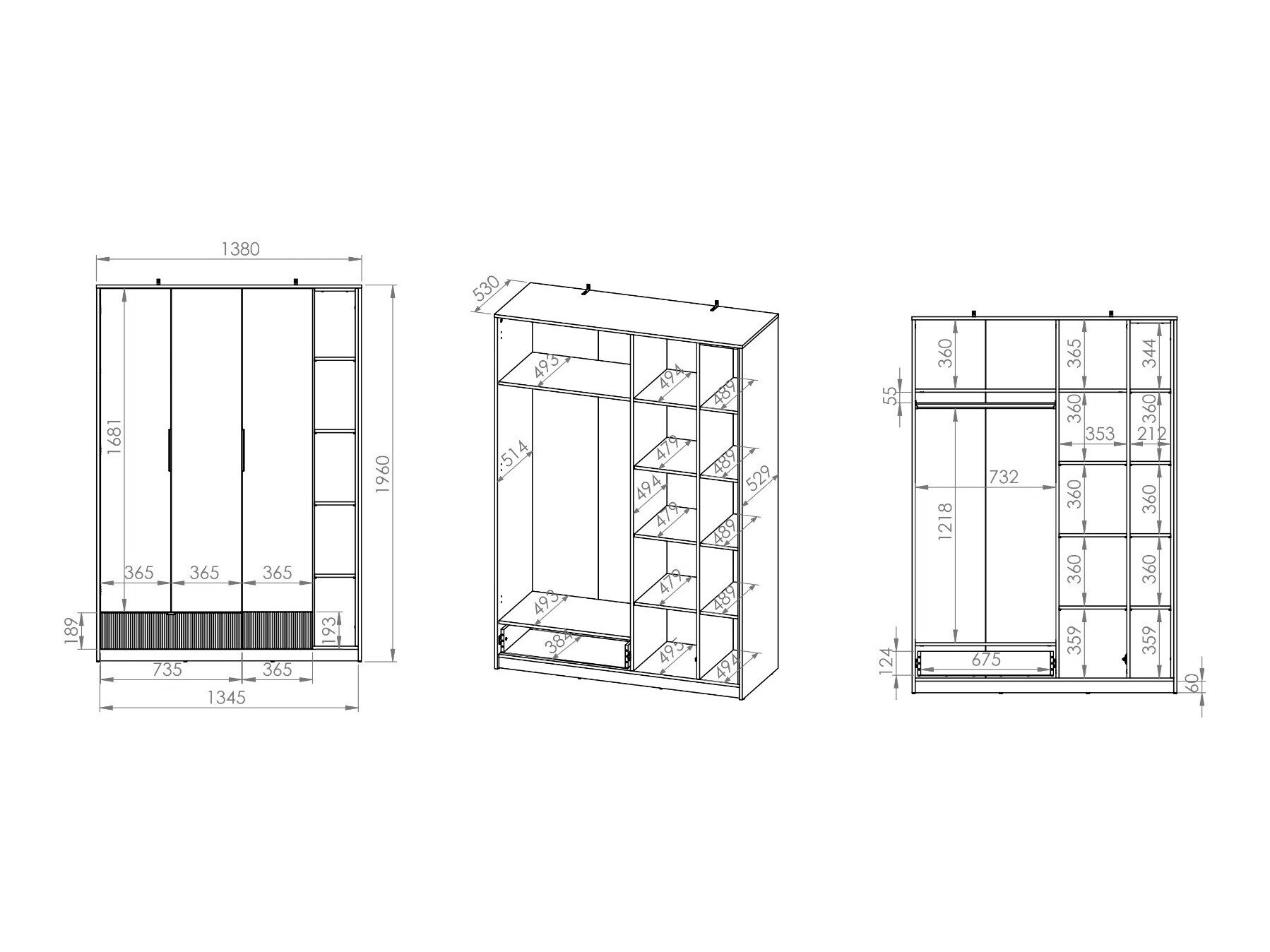 Garderobeskab Orlviro 102