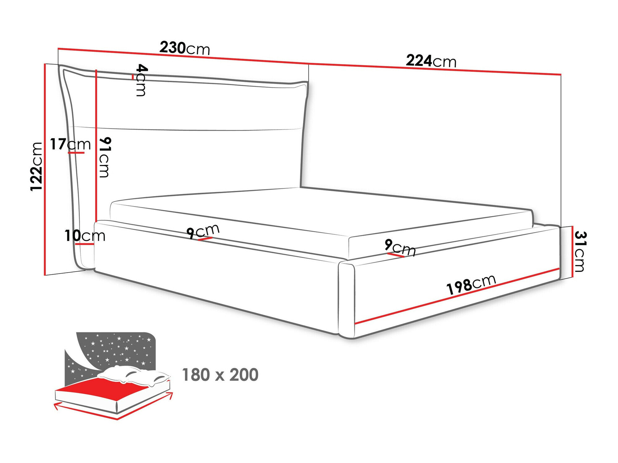 Bed Comfivo Formica (Paros 1)