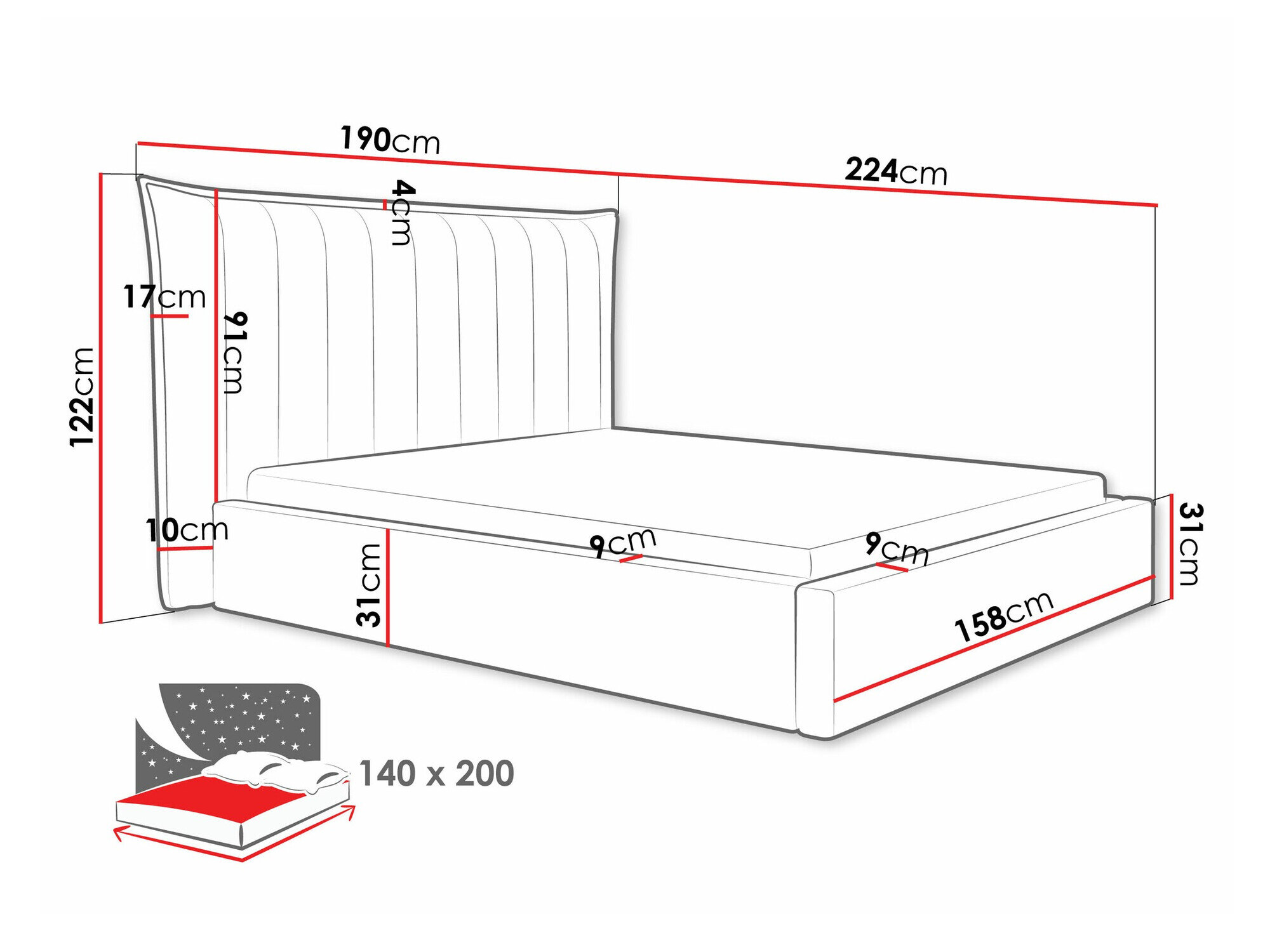 Bed Comfivo Solacium (Paros 1)