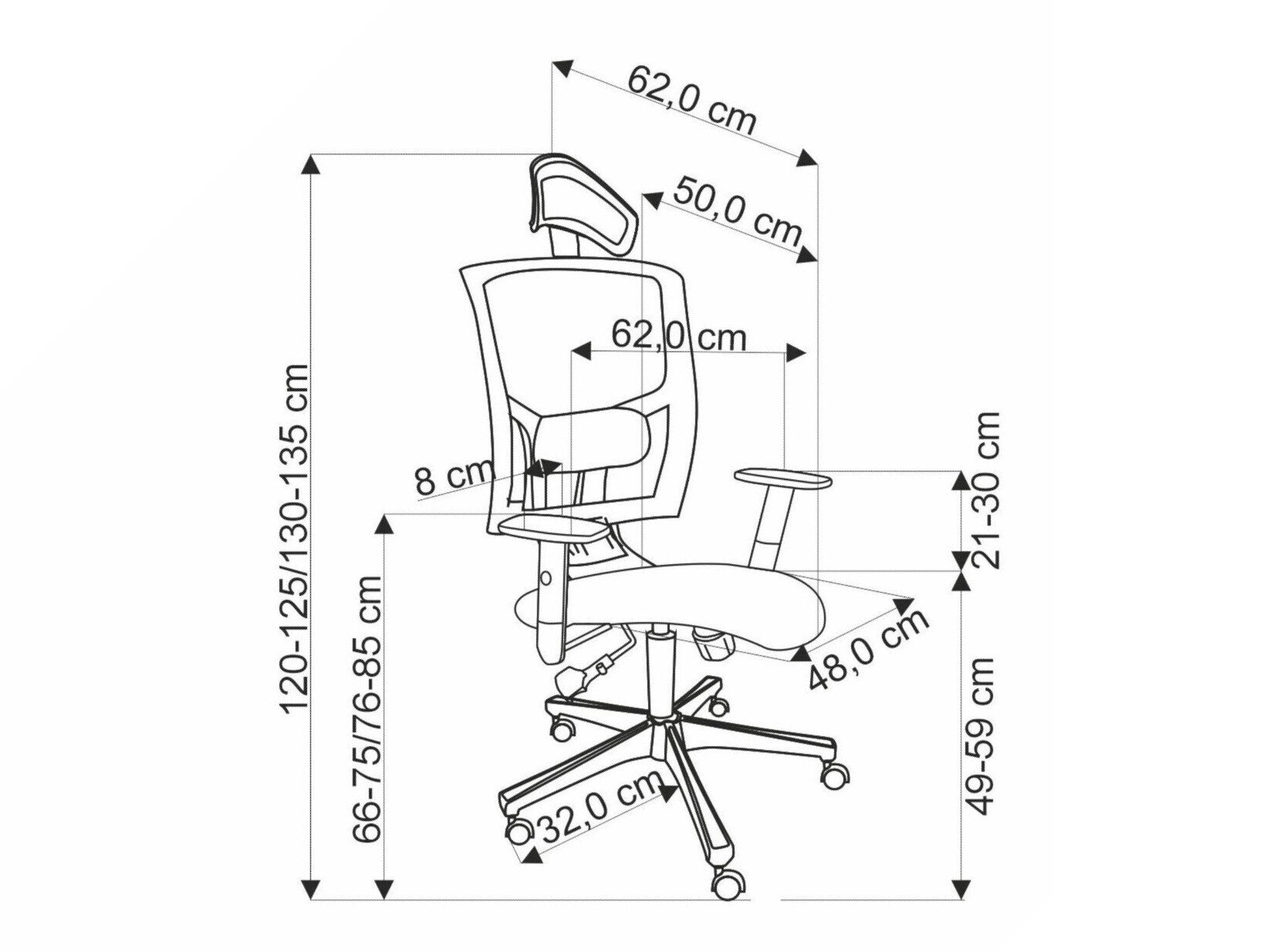 Kontorstol Houston 1865