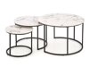 Salontafel set Houston 1884 (Zwart + Wit marmer)