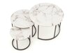 Salontafel set Houston 1884 (Zwart + Wit marmer)