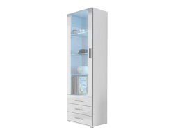 Boekenkast Tornola 102 (Wit + Glanzend wit)